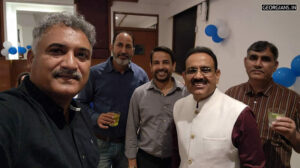 Prakash Surve, Jitender Kumar Sharma and Pradeep Malik at Bhupinder Suhag 621 bhaisaheb retirement celebration