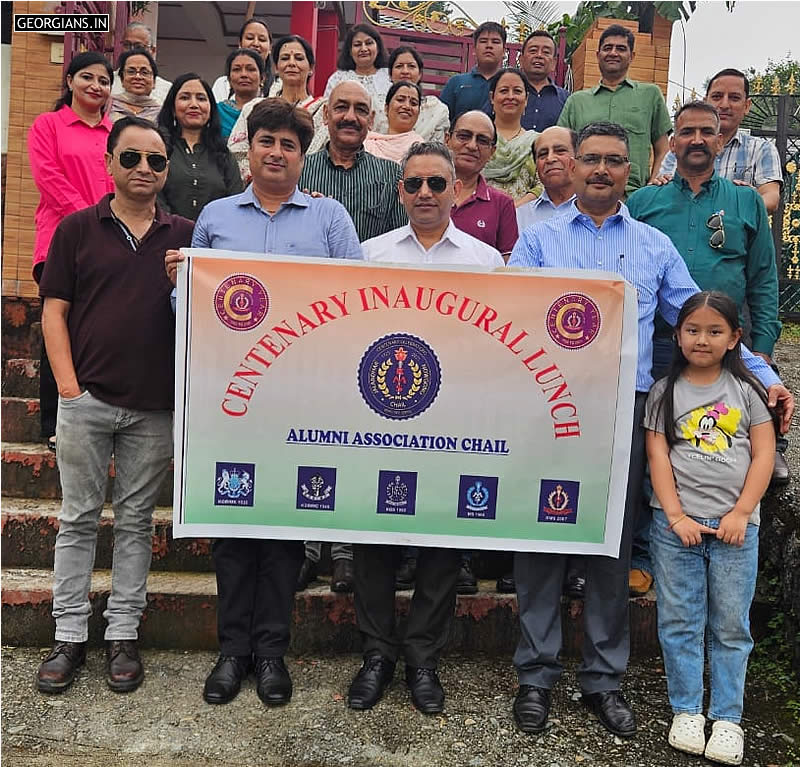 RMS Chail Georgians with Family gathered for Centenary Inaugural Lunch at Dharamshala