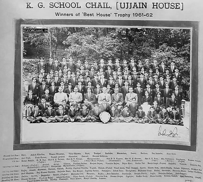 Ujjain House - King George School Chail Year 1961-62