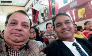 Bhai Ashutosh with Manoj Kumar Verma at RMS Ajmer Annual Day 2024 celebration